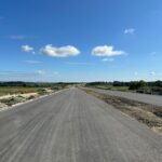 4 km 70+800 ułożona warstwa nawierzchni ,( przeciwnie do km )