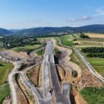 49 km 77+310 obiekt WS 2.4 ułożone warstwy nawierzchni