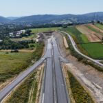 50 km 77+660 ułożone warstwy nawierzchni, docelowy węzel Dukla