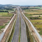 10 km 69+870 ułożone warstwy nawierzchni