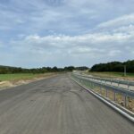10 km 74+170 wykonanie warstwy nawierzchni (przeciwnie do km)