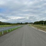 10 km 74+170 wykonanie warstwy nawierzchni (przeciwnie do km)