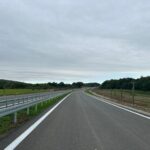 10 km 74+170 wykonanie warstwy nawierzchni (przeciwnie do km)