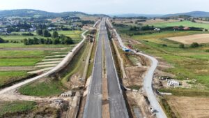 12 km 70+230 obiekt PS 2.1, ułożone warstwy nawierzchni