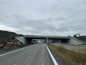 13 km 75+000 obiekt PZGd 2.3, ułożone warstwy nawierzchni