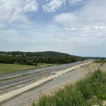 14 km 75+000 ułożone warstwy nawierzchni, (przeciwnie do km)