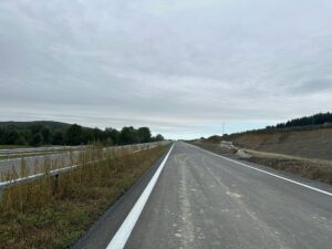 14 km 75+000 ułożone warstwy nawierzchni, (przeciwnie do km)