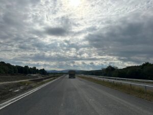 15 km 75+200 ułożone warstwy nawierzchni (zgodnie z km)