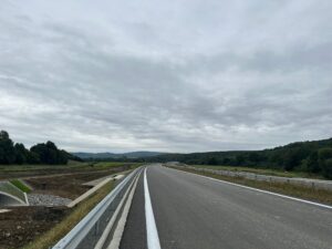 15 km 75+200 ułożone warstwy nawierzchni (zgodnie z km)