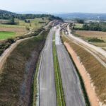 20 km 71+590 ułożone warstwy nawierzchni