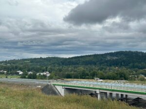 21.1 km 77+600 ułożone warstwy nawierzchni - docelowy węzeł Dukla