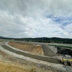 21.1 km 77+600 ułożone warstwy nawierzchni - docelowy węzeł Dukla