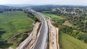 30 km 73+440 ułożone warstwy nawierzchni