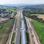 33 km 74+020 obiekt PZDS 2.2, ułożone warstwy nawierzchni