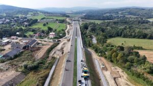 34 km 74+210 ułożone warstwy nawierzchni