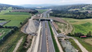 37 km 74+720 ułożone warstwy nawierzchni