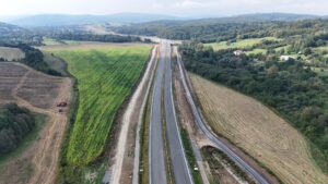 41 km 75+390 ułożone warstwy nawierzchni