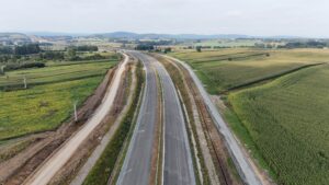 5 km 68+920 ułożone warstwy nawierzchni