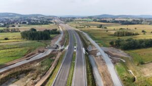 8 km 69+540, obiekt MS 2.3, ułożone warstwy nawierzchni