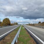 14 km 75+000 ułożone warstwy nawierzchni, (przeciwnie do km)