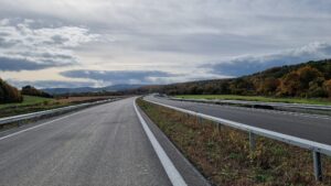 15 km 75+200 ułożone warstwy nawierzchni (zgodnie z km)