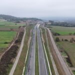18 km 71+350 ułożone warstwy nawierzchni