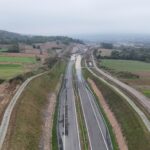 19 km 71+580 ułożone warstwy nawierzchni