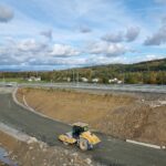 20.1 km 77+600 ułożone warstwy nawierzchni - docelowy węzeł Dukla