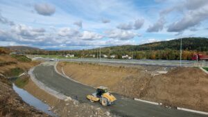 20.1 km 77+600 ułożone warstwy nawierzchni - docelowy węzeł Dukla