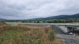 20.1 km 77+600 ułożone warstwy nawierzchni - docelowy węzeł Dukla