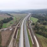 37 km 75+070 ułożone warstwy nawierzchni