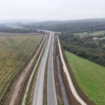 39 km 75+430 ułożone warstwy nawierzchni