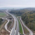 44 km 76+370 ułożone warstwy nawierzchni