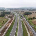 8 km 69+350 ułożone warstwy nawierzchni