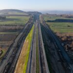 13 km 70+850 ułożone warstwy nawierzchni