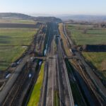 14 km 71+090 ułożone warstwy nawierzchni