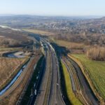 25 km 73+060 ułożone warstwy nawierzchni