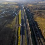 28 km 74+000 obiekt PZDS 2.2, ułożone warstwy nawierzchni