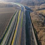 36 km 75+850 ułożone warstwy nawierzchni