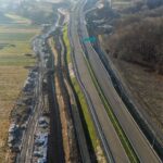 44 km 77+000 ułożone warstwy nawierzchni