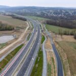 28 km 73+300 ułożone warstwy nawierzchni