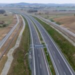 8 km 69+100 ułożone warstwy nawierzchni